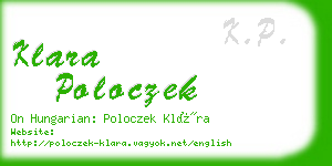 klara poloczek business card